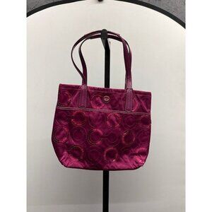 Coach Signature Sequin Passion Berry Handbag Tote